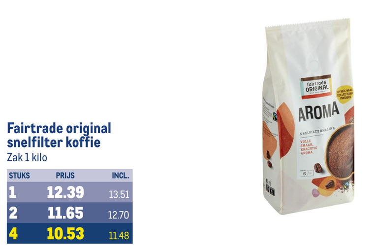 Fair Trade Original Koffie Folder Aanbieding Bij Makro Details