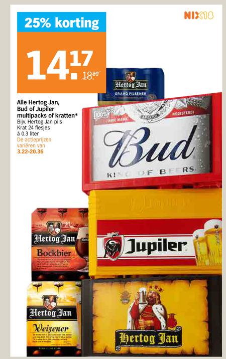 Bud Krat Bier Blikje Bier Folder Aanbieding Bij Albert Heijn Details