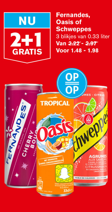 Schweppes Frisdrank Folder Aanbieding Bij Hoogvliet Details