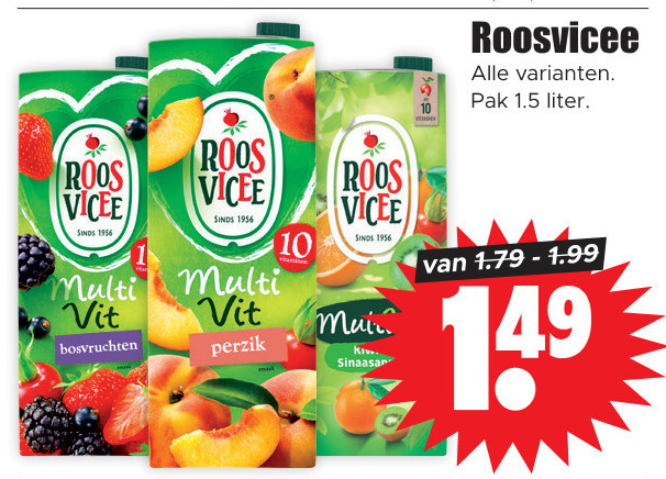 Roosvicee Fruitdrank Folder Aanbieding Bij Dirk Details