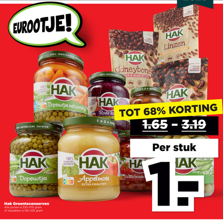 Hak Groenteconserven Appelmoes Folder Aanbieding Bij Plus Details