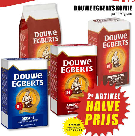 Douwe Egberts   koffiebonen, koffie folder aanbieding bij  MCD Supermarkt Basis - details