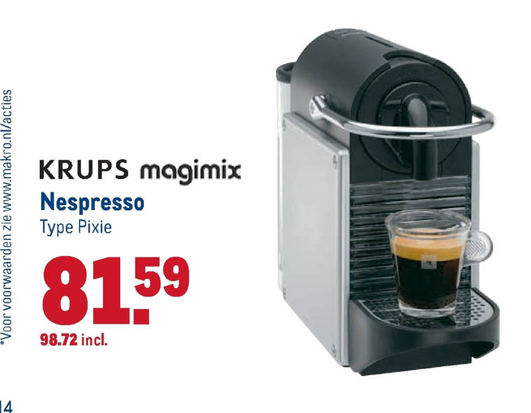 Magimix espressoapparaat folder aanbieding bij Makro -