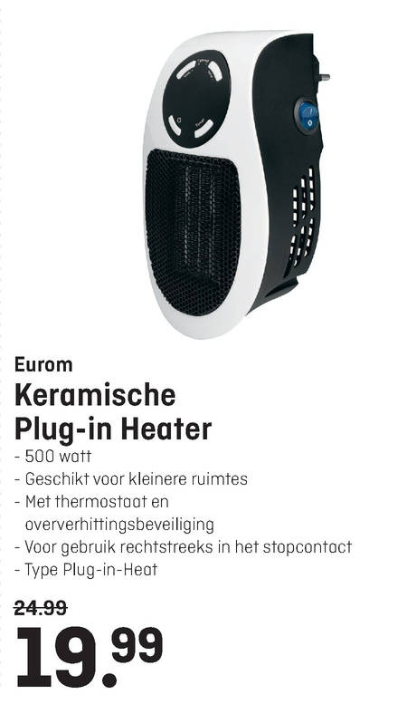 Stopcontact kacheltje / Plug-in heater
