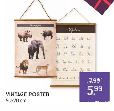 wanddecoratie, poster folder aanbieding details