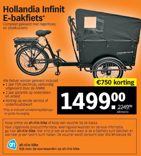 bar Dag steenkool elektrische fiets, bakfiets folder aanbieding bij Albert Heijn - details