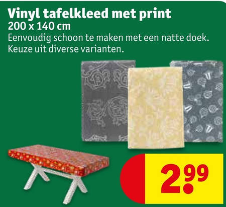 tafelzeil folder aanbieding bij details