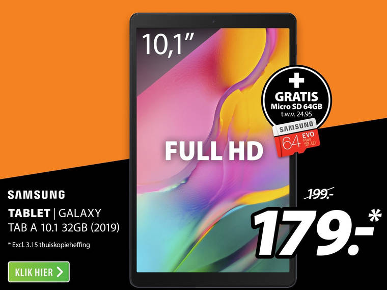 Samsung   tablet folder aanbieding bij  Expert - details