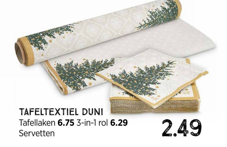 Leidingen wees gegroet eerlijk tafelkleed, kerstservet folder aanbieding bij Xenos - details