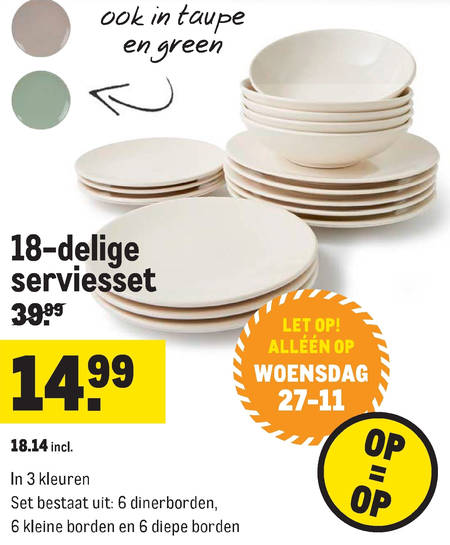 compleet servies aanbieding bij Makro - details