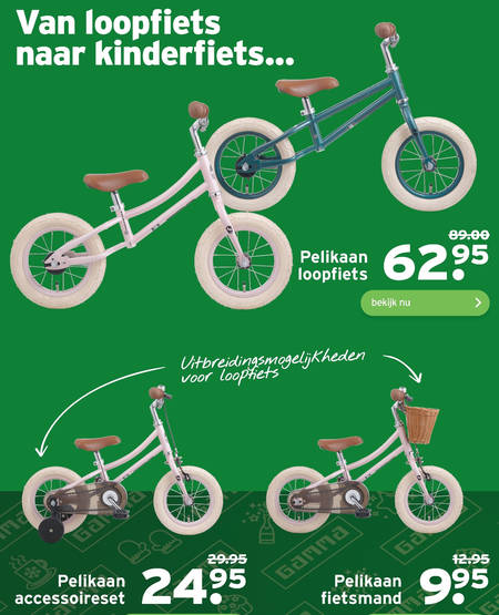 Communicatie netwerk dienblad Nu loopfiets folder aanbieding bij Gamma - details