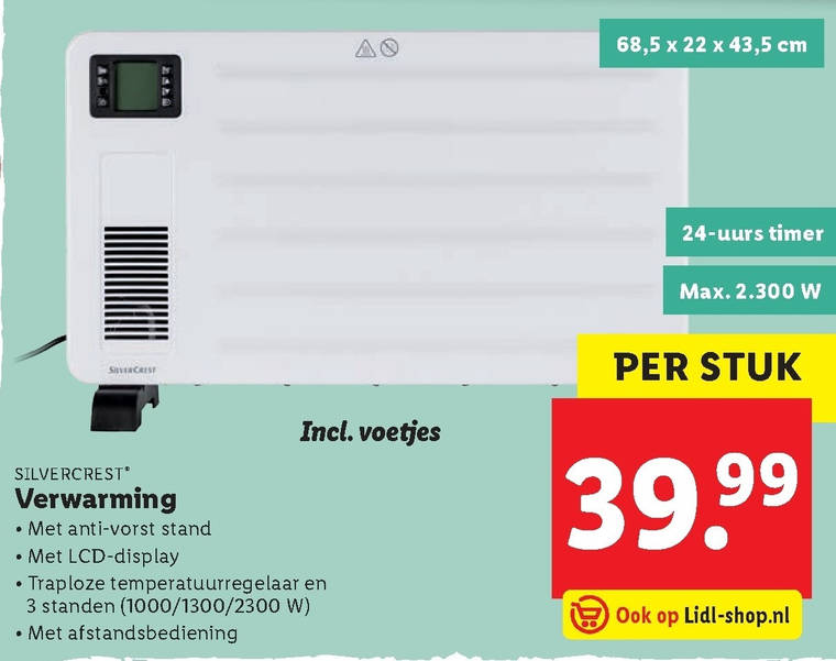 Algebraïsch Vervoer Menstruatie elektrische kachel folder aanbieding bij Lidl - details