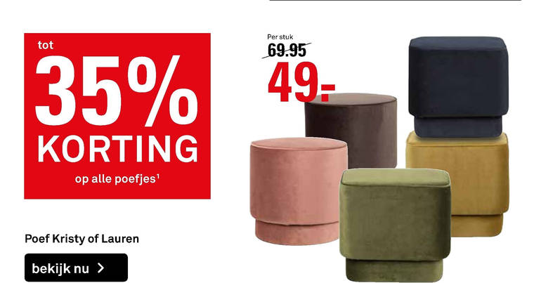 Pellen nood Elasticiteit poef folder aanbieding bij Karwei - details