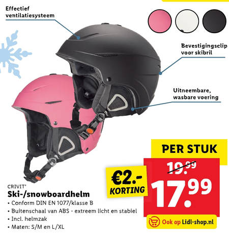 zak samenzwering Ontleden skihelm folder aanbieding bij Lidl - details