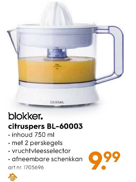 olie tafereel Omringd citruspers folder aanbieding bij Blokker - details