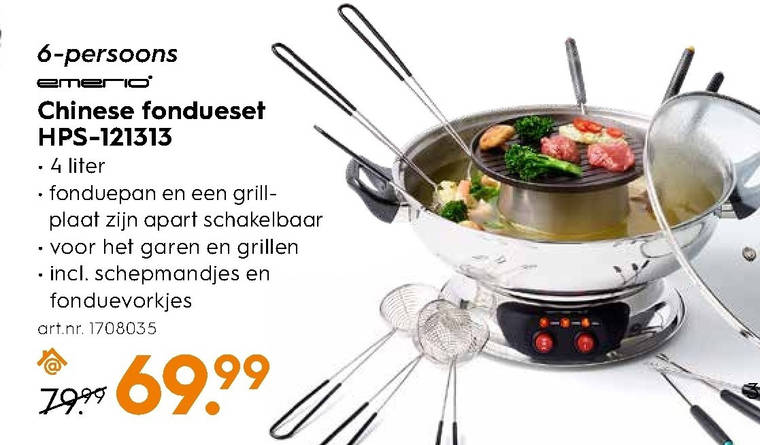 bijtend financiën Leegte fondueset folder aanbieding bij Blokker - details