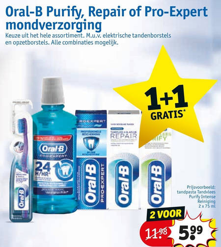 Oral-B Mondwater, Tandenborstel Folder Aanbieding Bij Kruidvat - Details