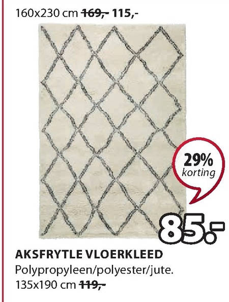 vloerkleed folder aanbieding Jysk - details