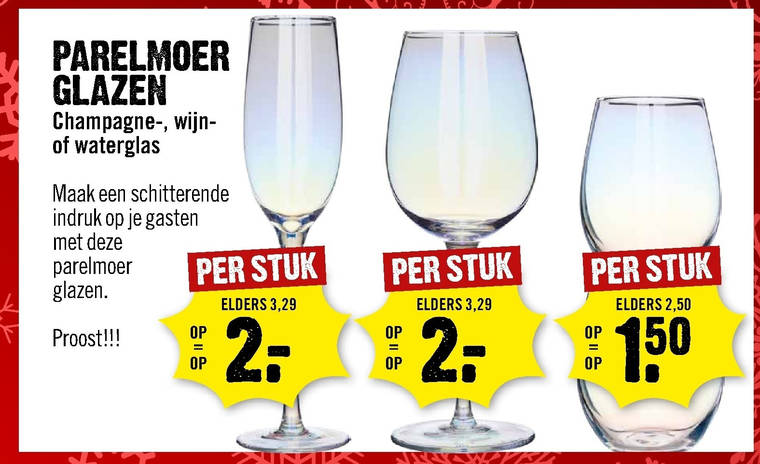 Eik cafe hooi wijnglas, champagneglas folder aanbieding bij Dirck III - details