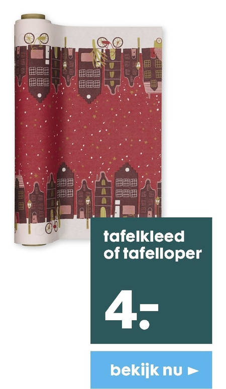 Danser Regeringsverordening Fantasie tafelkleed, tafelloper folder aanbieding bij Hema - details