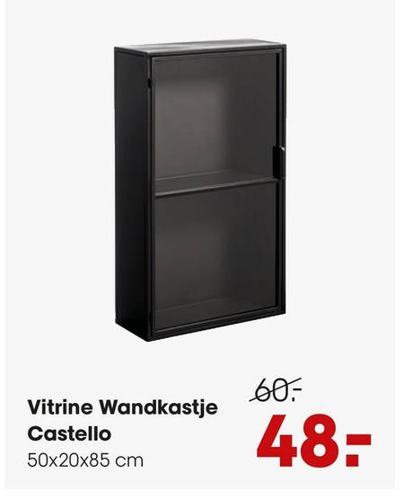 Lounge Herinnering heerlijkheid vitrinekast, hangend wandrek folder aanbieding bij Kwantum - details