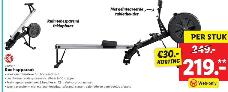 spiraal zich zorgen maken Rennen roeitrainer folder aanbieding bij Lidl - details