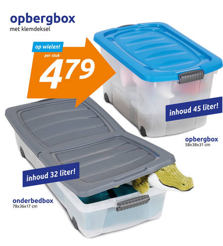 pomp radar de ober onderbeddozen, opbergdoos folder aanbieding bij Action - details