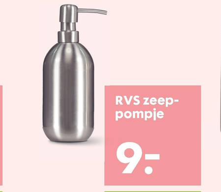 Minst lichtgewicht Opgetild zeepdispenser folder aanbieding bij Hema - details