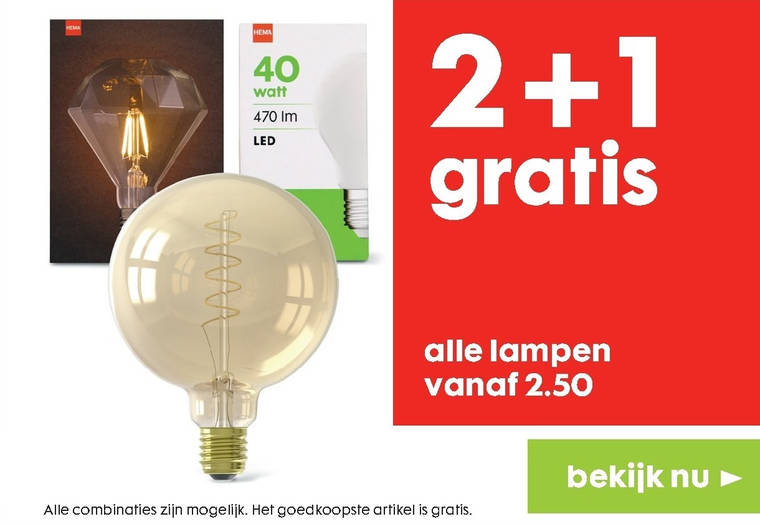 Bungalow Wens rib Hema huismerk led lamp folder aanbieding bij Hema - details