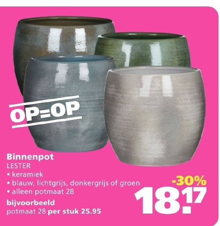 Onmogelijk Vertrouwen op Graden Celsius bloempot folder aanbieding bij Ranzijn Tuin en Dier - details