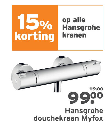 douchekraan, thermostaatkraan aanbieding bij Gamma - details