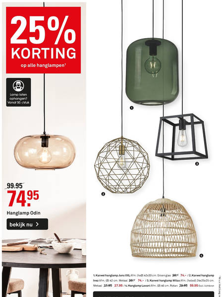 hanglamp folder aanbieding bij details