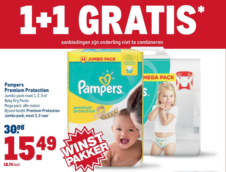 Nu al Wolkenkrabber Overtuiging Pampers luiers folder aanbieding bij Makro - details