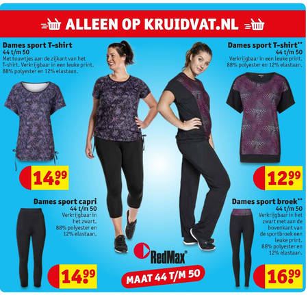 Jonge dame Incubus Dankbaar dames sportkleding, dames sport capri folder aanbieding bij Kruidvat -  details