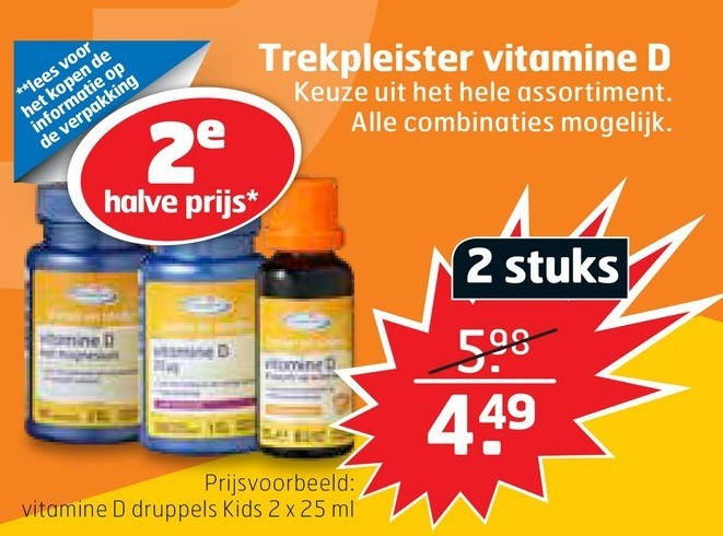 Trekpleister Huismerk vitamine folder aanbieding bij -