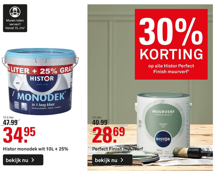 Histor muurverf folder aanbieding -