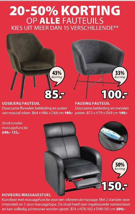 totaal Jet hoofd relaxfauteuil, massagestoel folder aanbieding bij Jysk - details