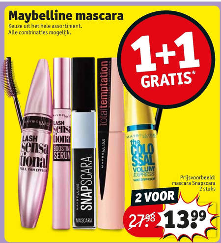 Kreek Slot scherp Maybelline mascara folder aanbieding bij Kruidvat - details