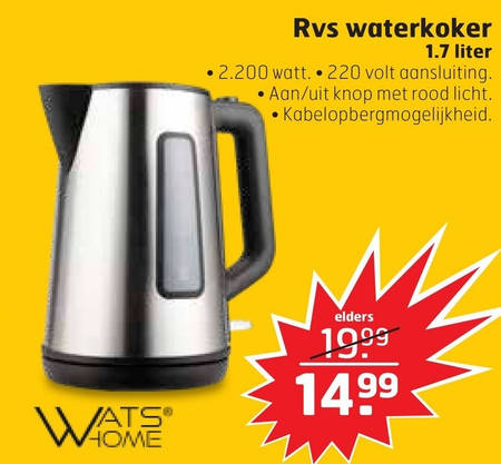 Lokken Op maat Wanneer Watshome waterkoker folder aanbieding bij Trekpleister - details