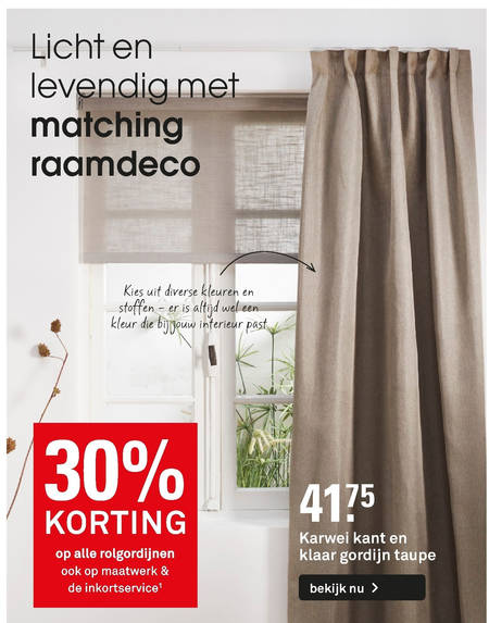 Wolk Het formulier supermarkt rolgordijn, gordijn folder aanbieding bij Karwei - details