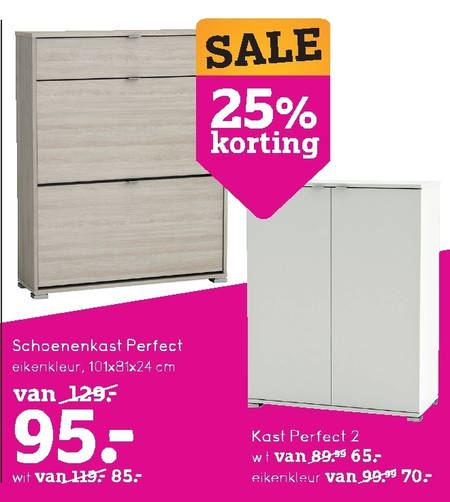 zien prachtig Helemaal droog kast, schoenenkast folder aanbieding bij Leenbakker - details