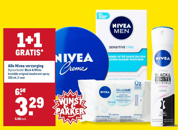 Nivea   gezichtsreiniging, deodorant folder aanbieding bij  Makro - details