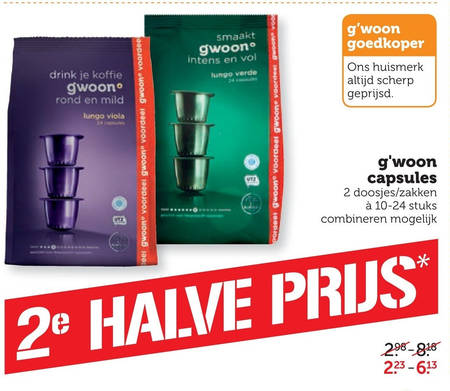 Gwoon   koffiecups folder aanbieding bij  Coop - details