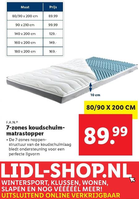 Purper gebrek vervormen matras folder aanbieding bij Lidl - details