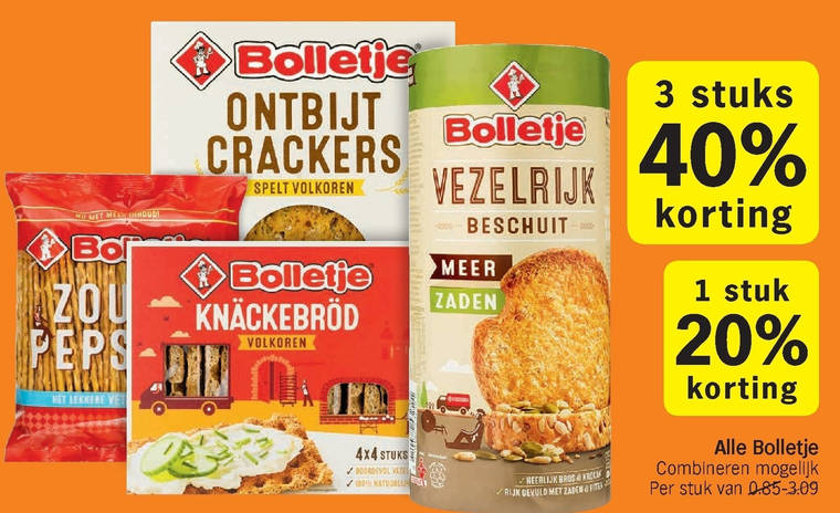 Bolletje   crackers, zoutje folder aanbieding bij  Albert Heijn - details