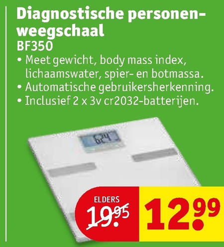 weegschaal folder aanbieding bij Kruidvat -