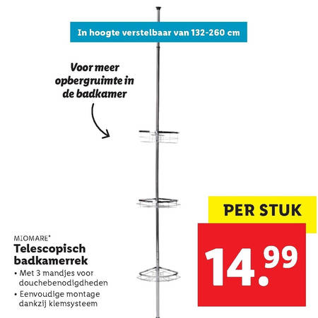 raket Glad Elektropositief badkamerrek folder aanbieding bij Lidl - details