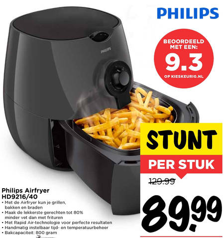 stout humor Scenario Philips friteuse folder aanbieding bij Vomar - details