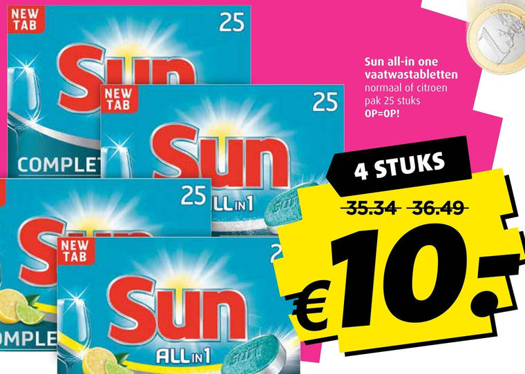 Sun vaatwasmiddel folder aanbieding bij details