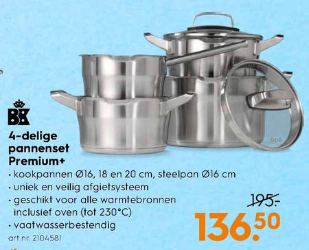 deed het gat Magistraat BK pannenset folder aanbieding bij Blokker - details